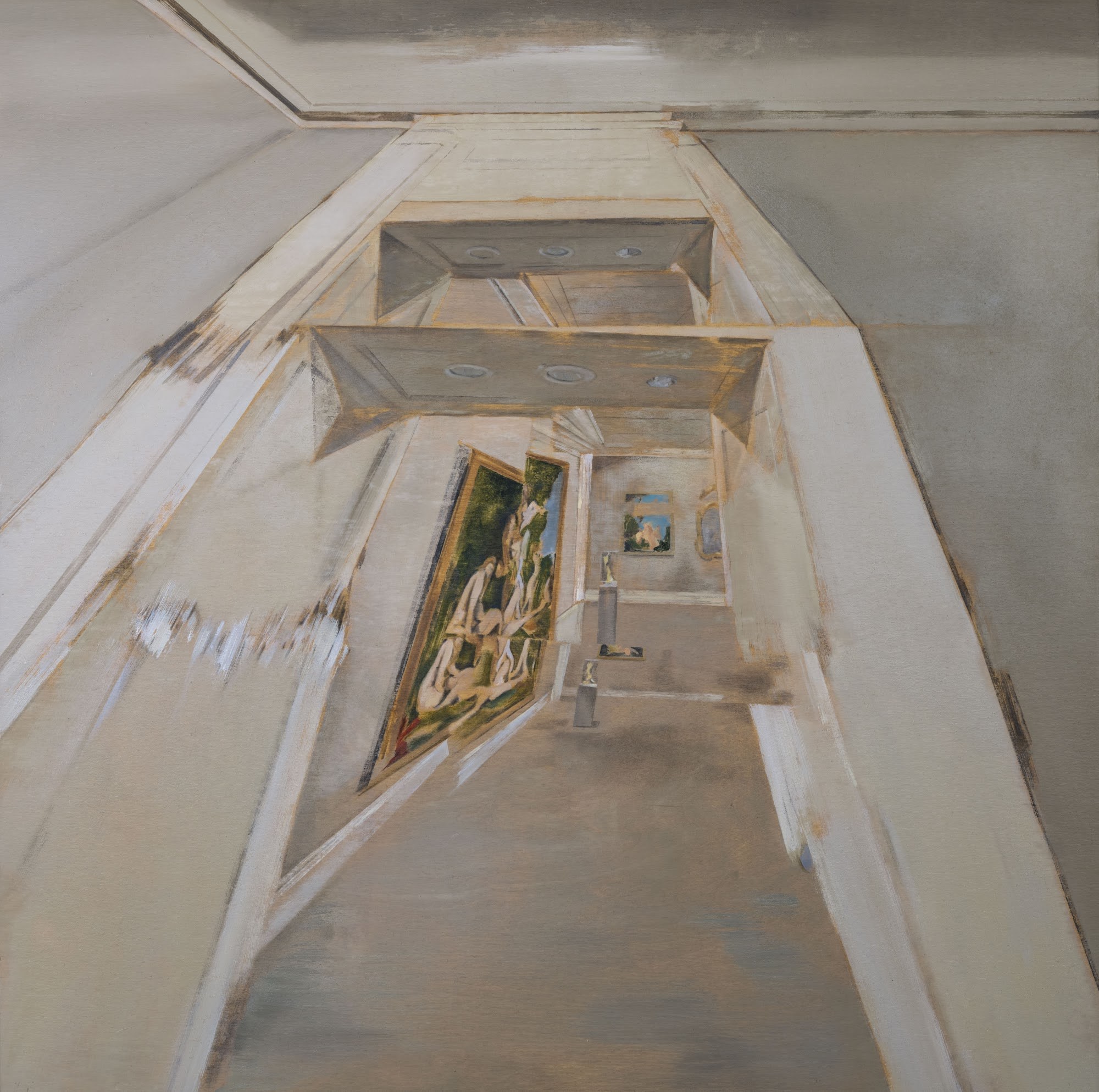 Double Entrance (Homage to Rubens), 2023, oil on wood, 100x100 cm