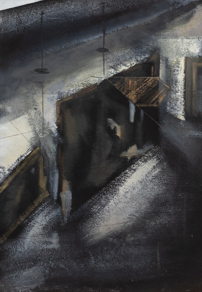 Black Reflection, 2022, oil on canvas, 90x63 cm