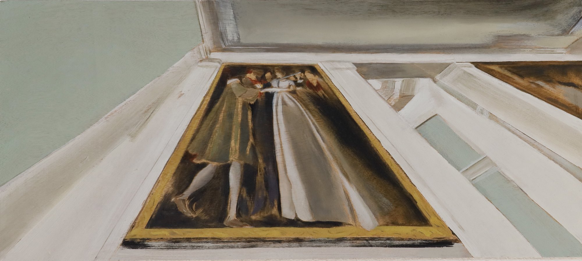 Wedding or Murder, 2023, oil on wood, 30x36 cm