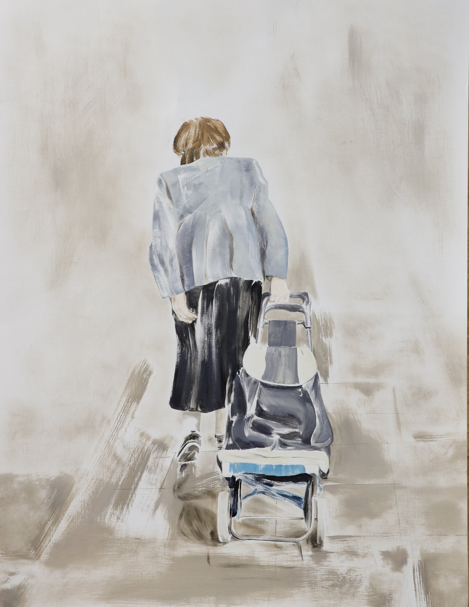 Market Day, 2024, oil on paper, 100x75 cm — Yonatan Ron