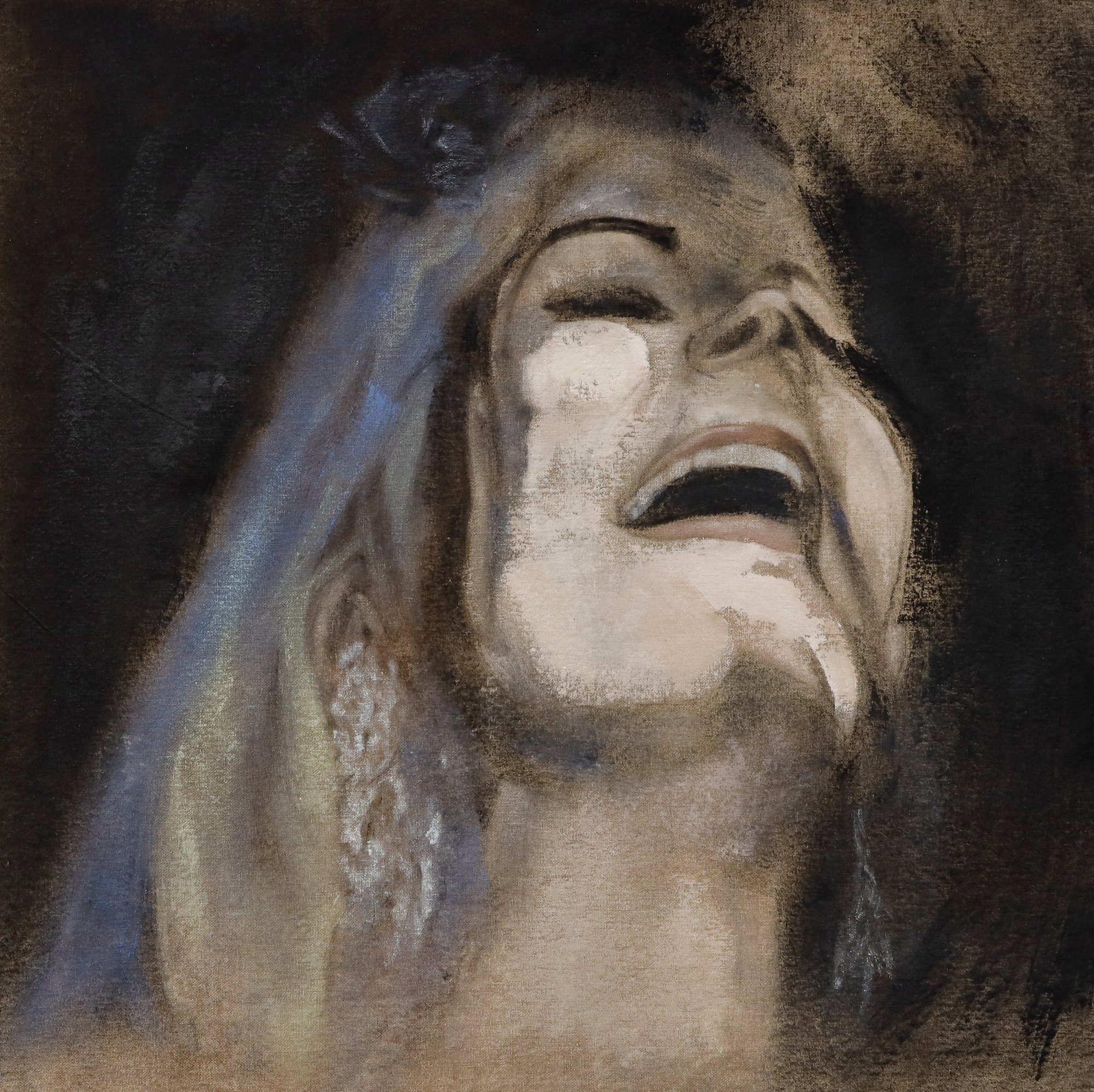 Femme Fatale, 2023, oil on canvas, 55x55 cm — Yonatan Ron