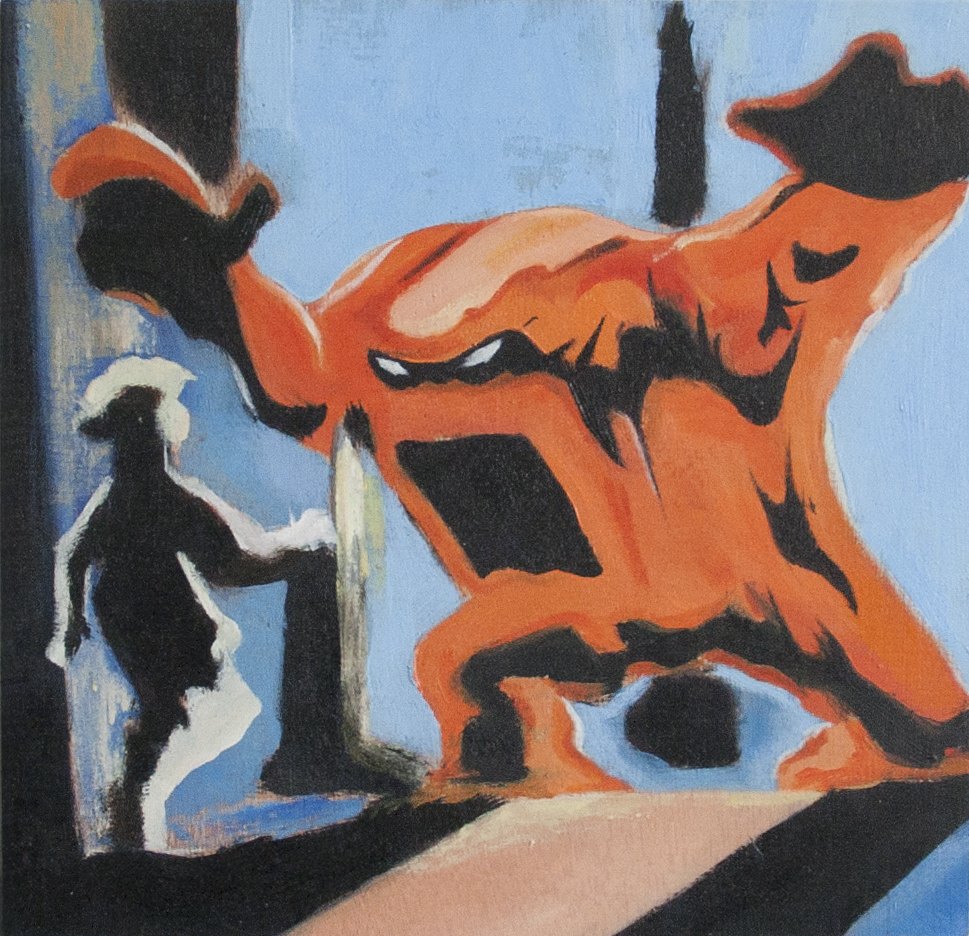 Mighty II, 2015, oil on wood, 30x30 cm