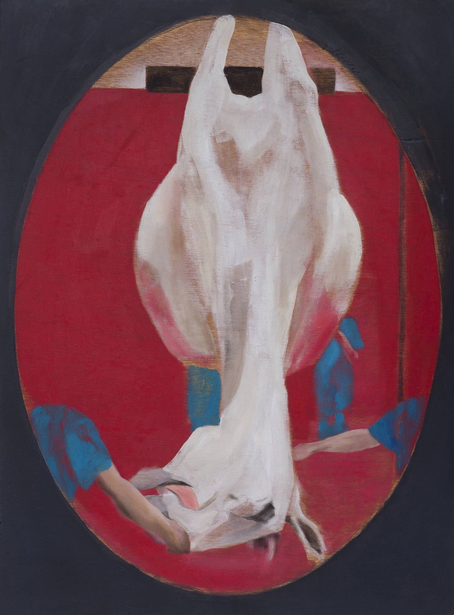 Hung Horse, 2016, oil on wood, 69x52 cm