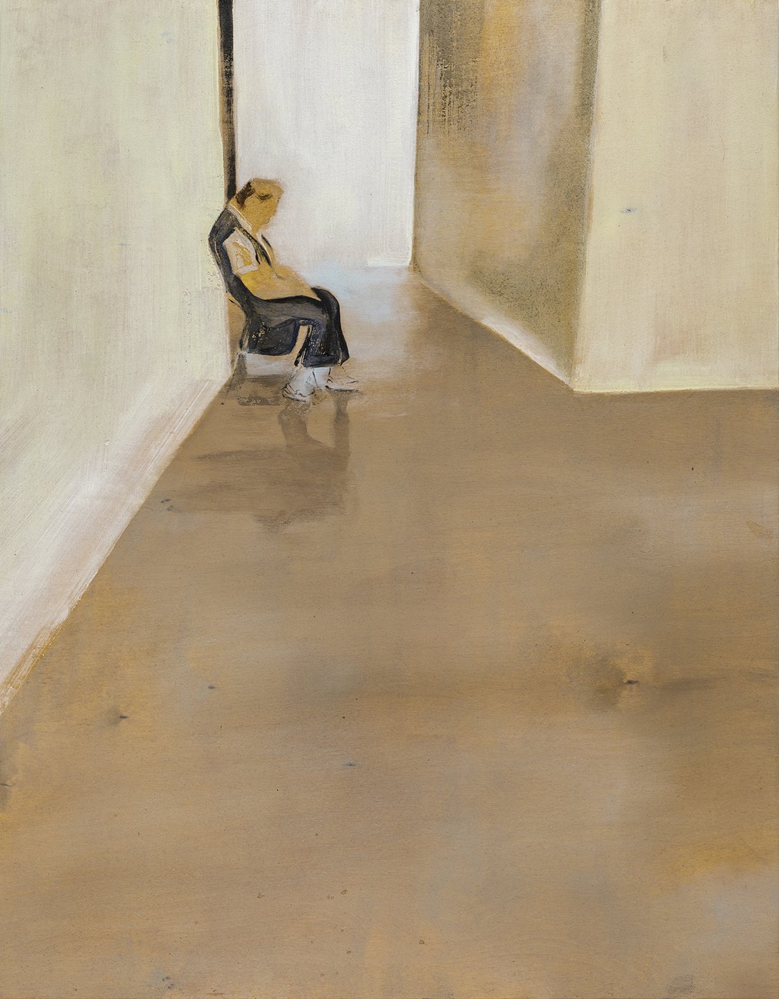 Guard (Asleep), 2021, oil on wood, 90x70 cm