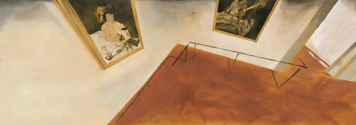 A View of the Uffizi, 2020, oil on wood, 70x120 cm