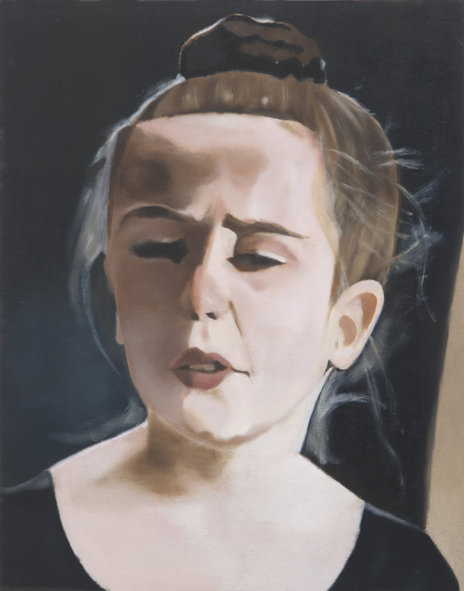 Wailing Girl, 2011, oil on wood, 65x52 cm