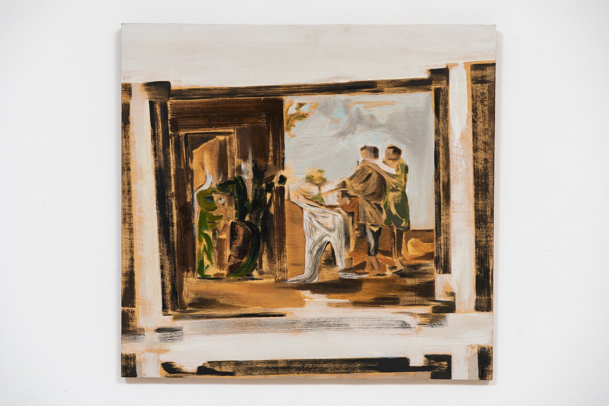 A View on Bar David Museum (No.3), 2022, oil on wood, 52x53 cm